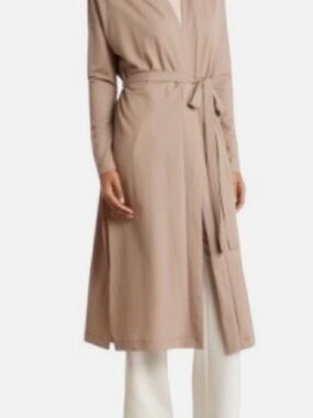 Philosophy Republic Clothing brand Khaki Tan Wrap Cardigan
